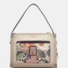 Bolso baguette Anekke Blossom burdeos con bandolera
