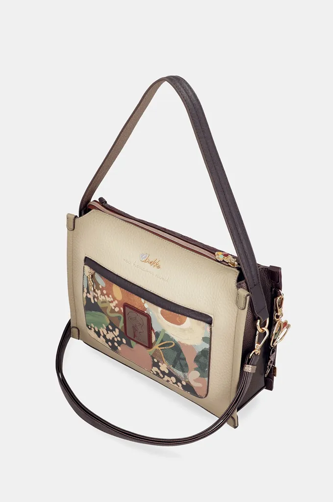 Bolso baguette Anekke Blossom burdeos con bandolera