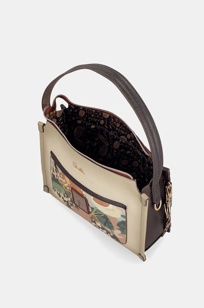 Bolso baguette Anekke Blossom burdeos con bandolera