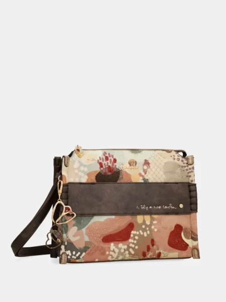 Bandolera Anekke Blossom mediana con bolsillo exterior