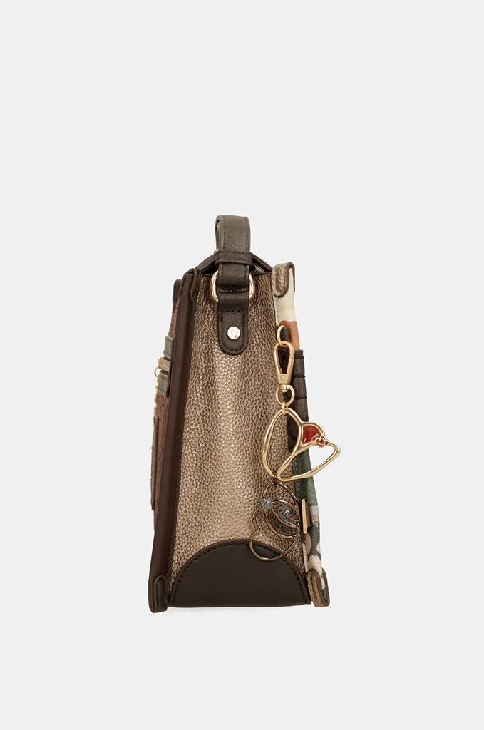 Bandolera Anekke Blossom mediana con bolsillo exterior