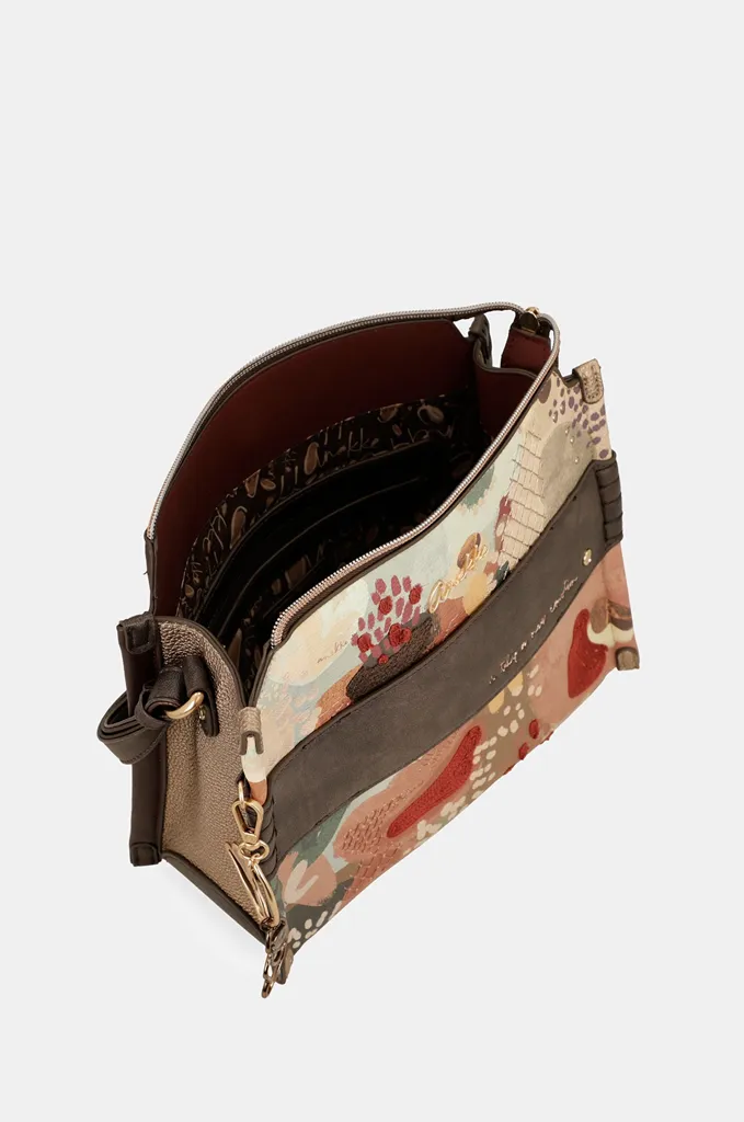 Bandolera Anekke Blossom mediana con bolsillo exterior