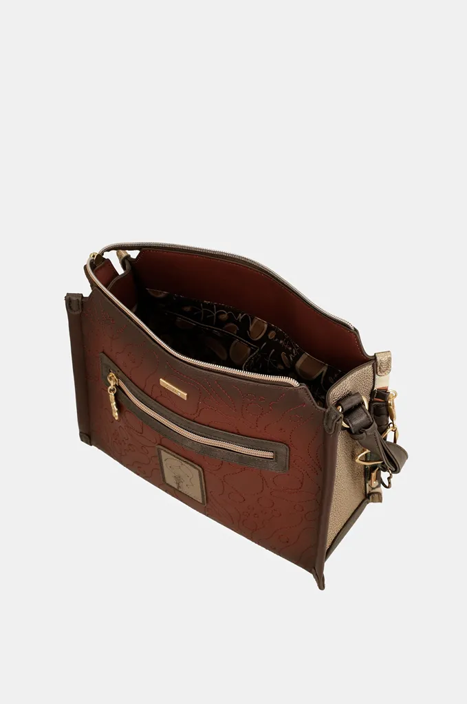 Bandolera Anekke Blossom mediana con bolsillo exterior
