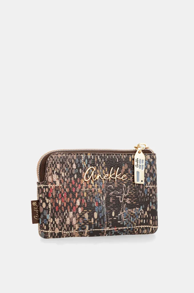 Monedero plano Anekke Blossom con cremallera