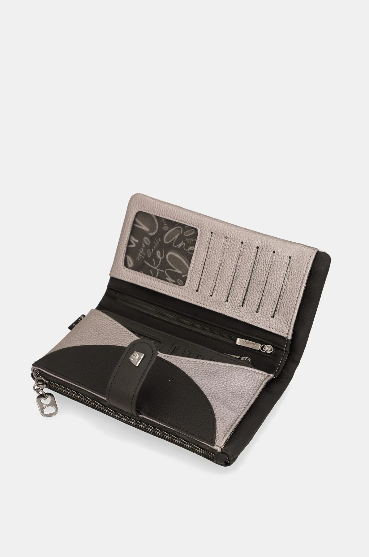 Billetero grande flexible Anekke Iron con tarjetero