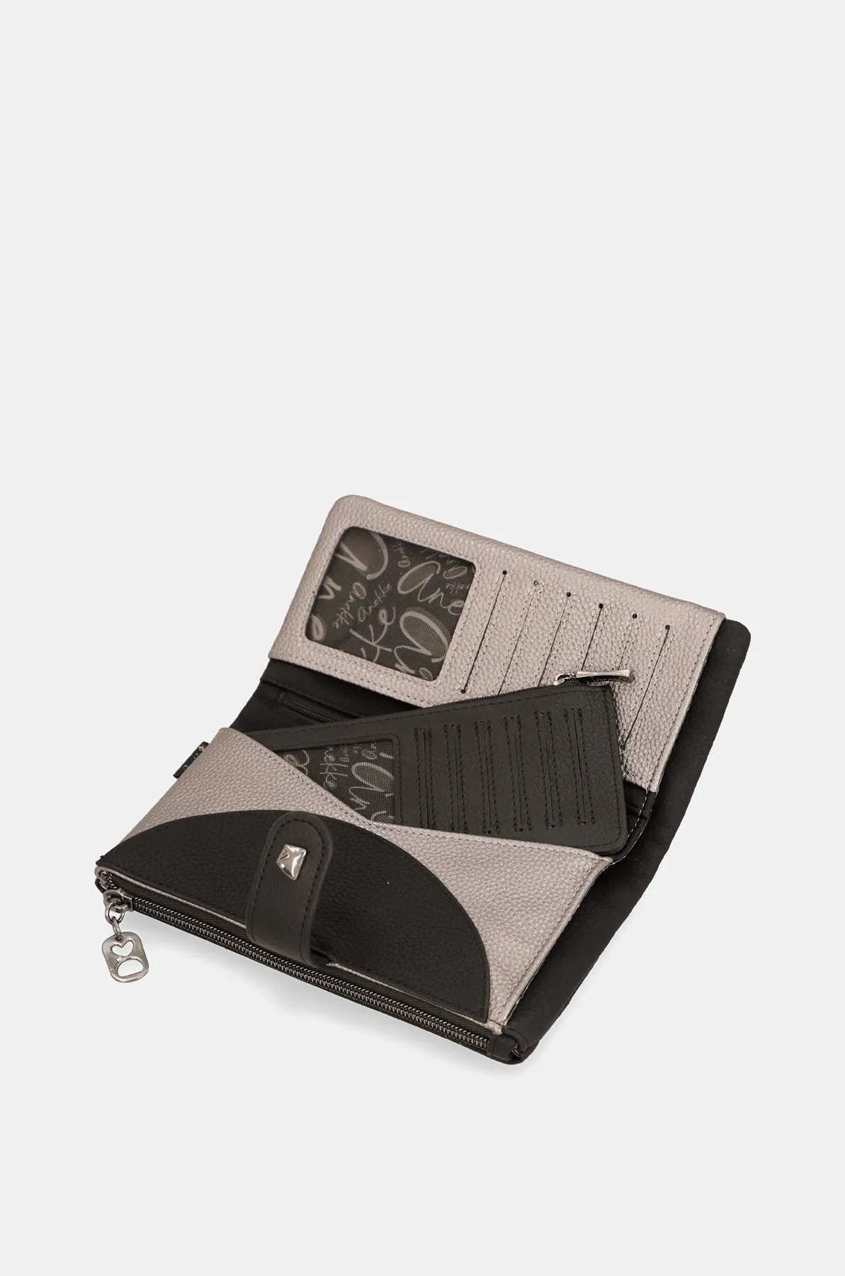 Billetero grande flexible Anekke Iron con tarjetero