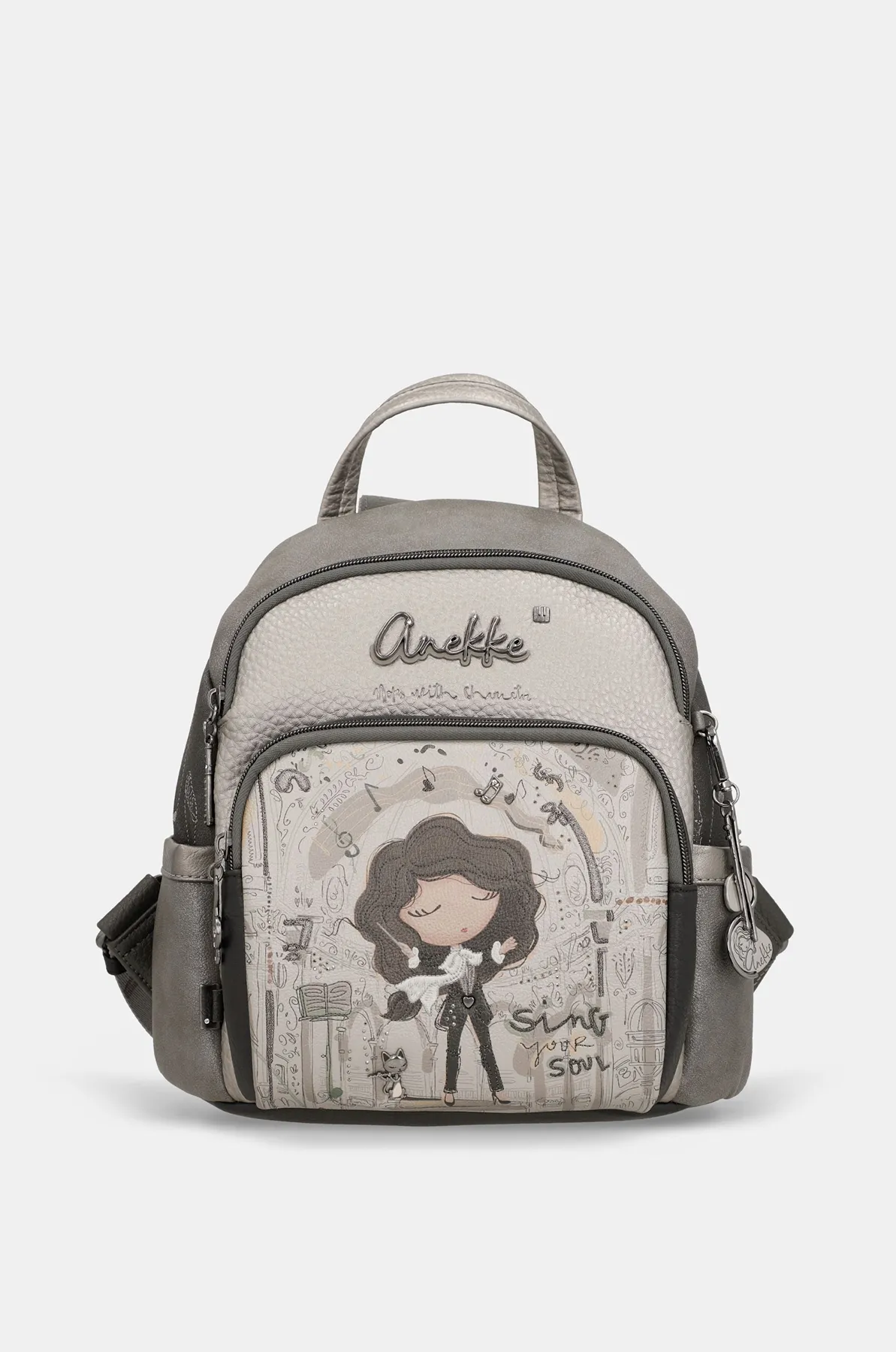 Mochila antirrobo Anekke Orchestra multicolor