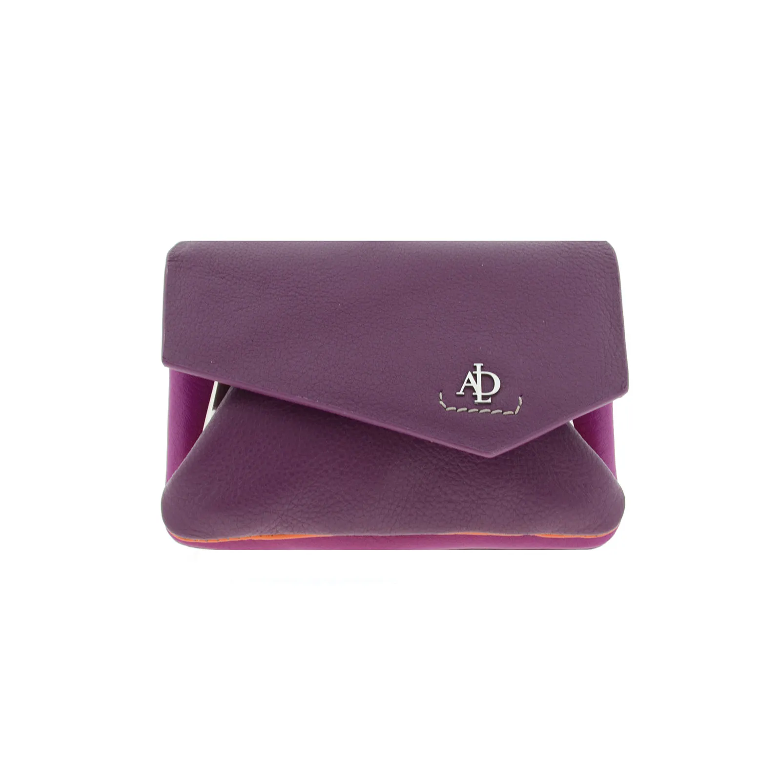 8074-18-C Monedero tarjetero en piel multicolor con solapa
