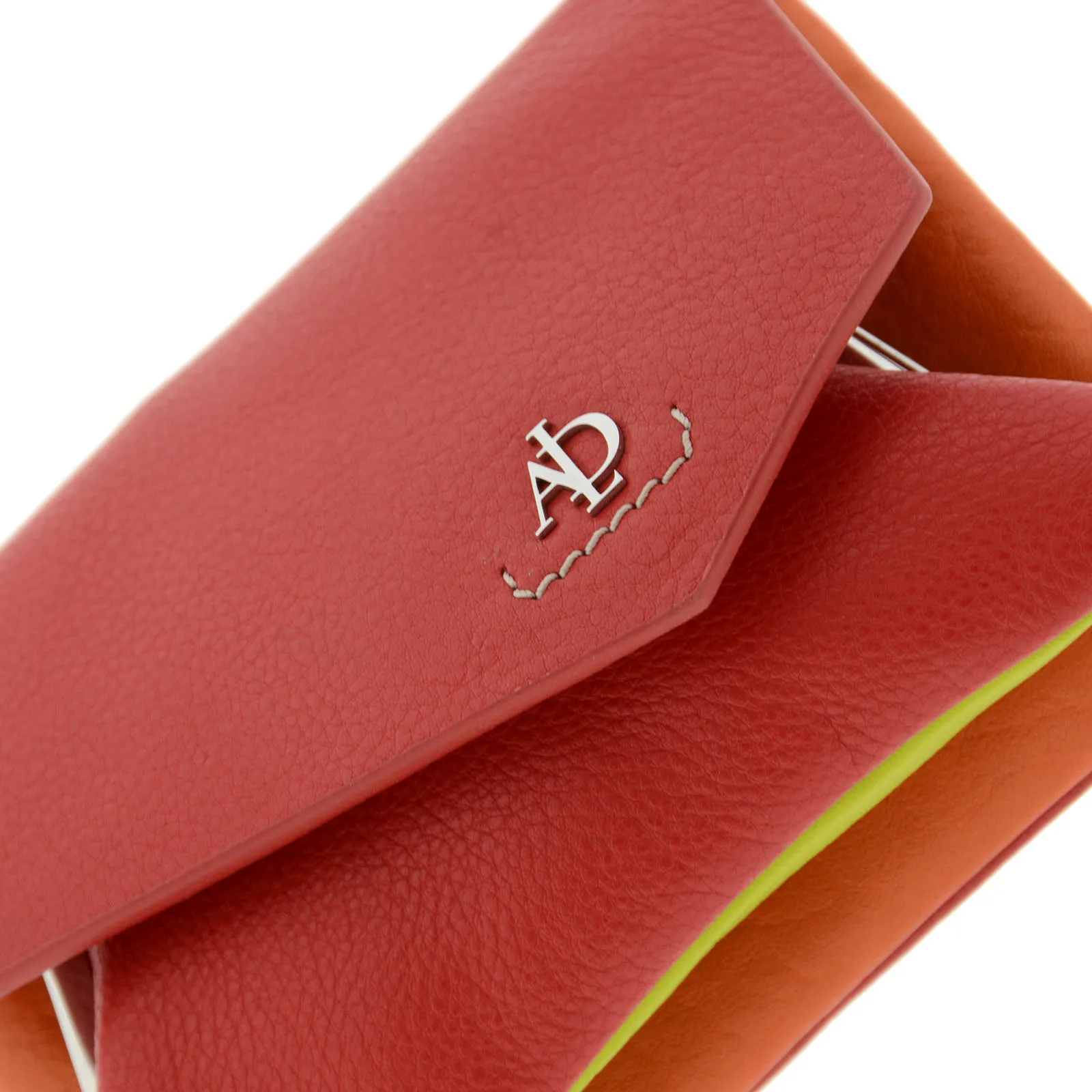 8074-3-C6 Monedero tarjetero en piel multicolor con solapa