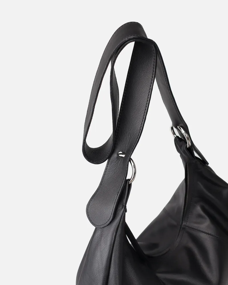 Bandolera de piel negra BIBA Denison