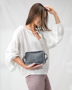 Bolso de piel BIBA LOG2L Logan verde agua