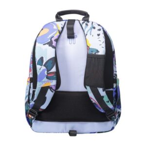Mochila escolar adaptable a carro lienzo floral - Acuareles