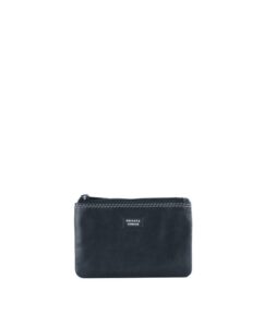 Monedero Privata urban en piel doble cremallera negro