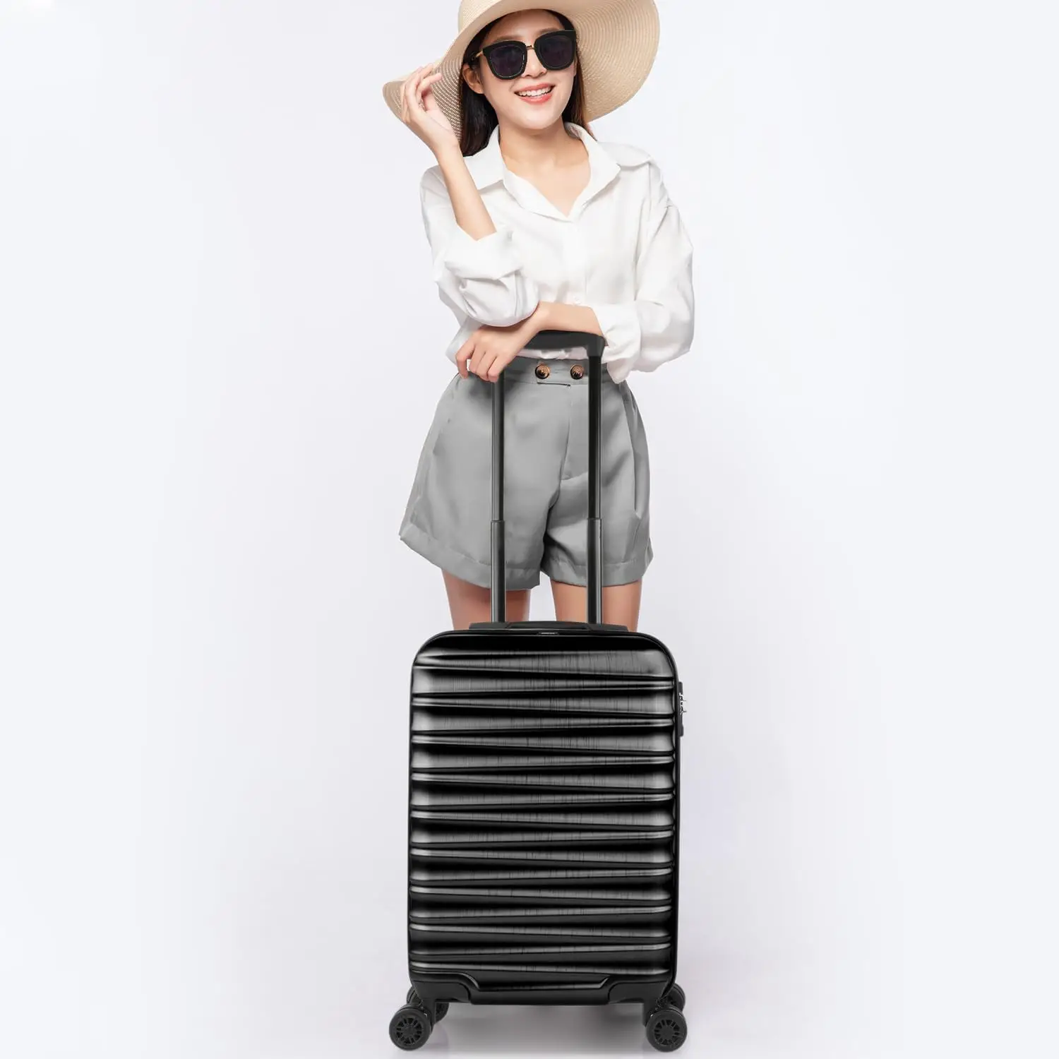 Maleta de Cabina Rígida Oporto 36L negro
