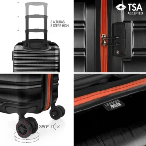 Maleta de Cabina Rígida Oporto 36L negro