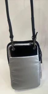 Mini bandolera portamovil space Silver Negro Pepe Moll