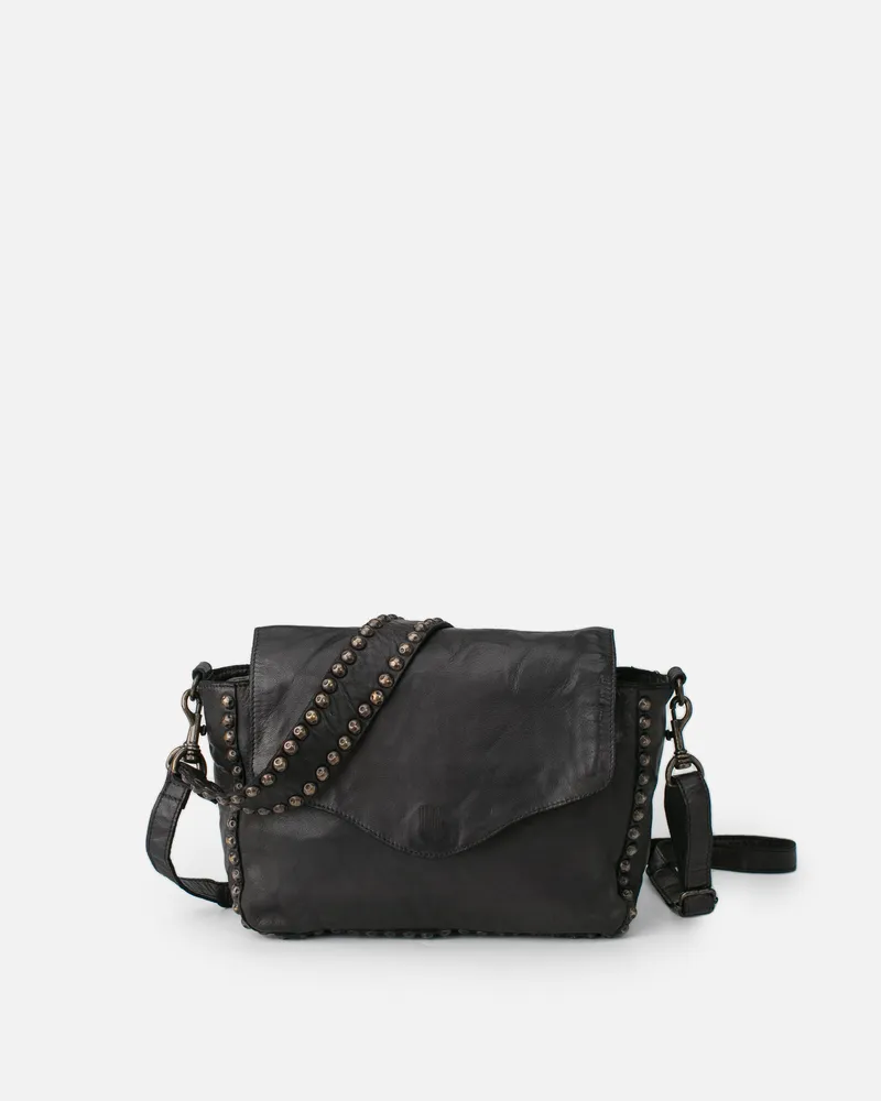 Bolso de hombro rectangular piel negro Portland BIBA