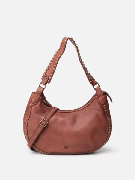 Bolso de hombro ovalado piel cuero Portland BIBA