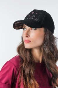 Probados_43471-031_2 Gorra negra Anekke con detalles metálicos