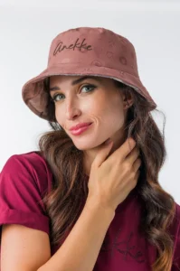 Sombrero bucket rosa reversible Anekke