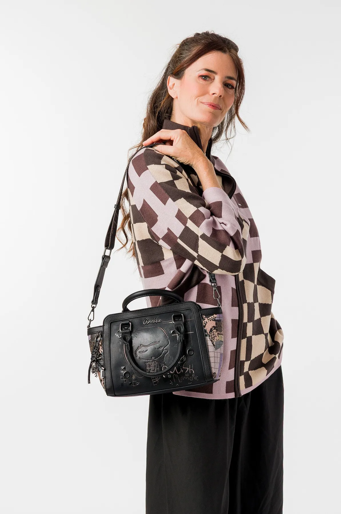 Bolso bowling Anekke Iron con bandolera