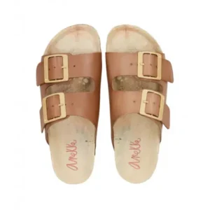 Sandalias Anekke BIO en piel color taupe arriba