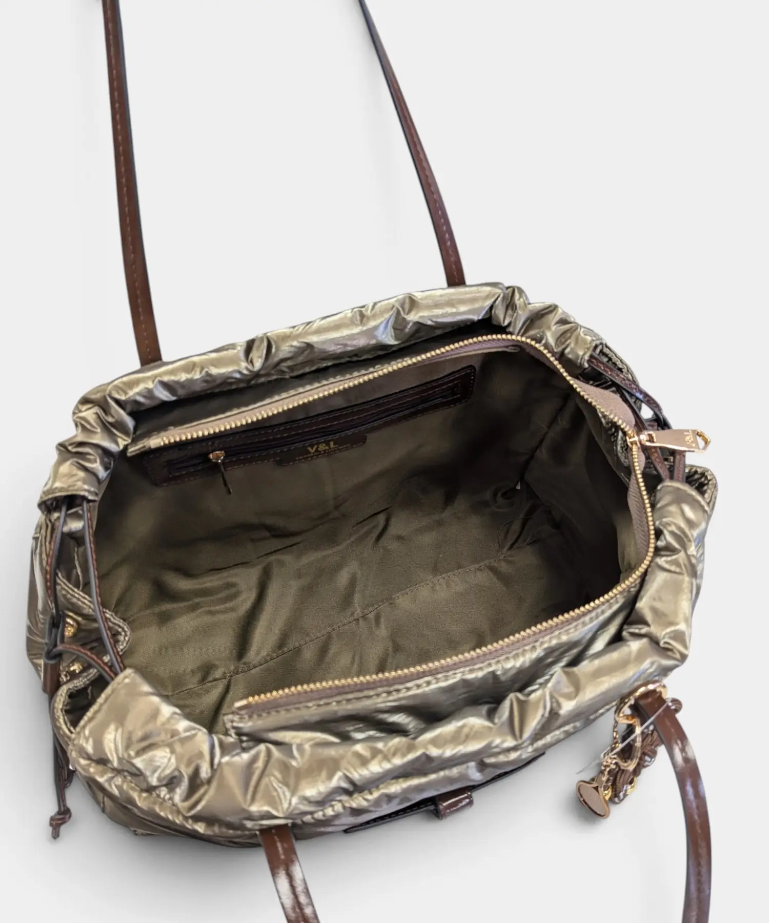 Bolso de hombro metalizado Cedro Victorio & Lucchino - Imagen 3