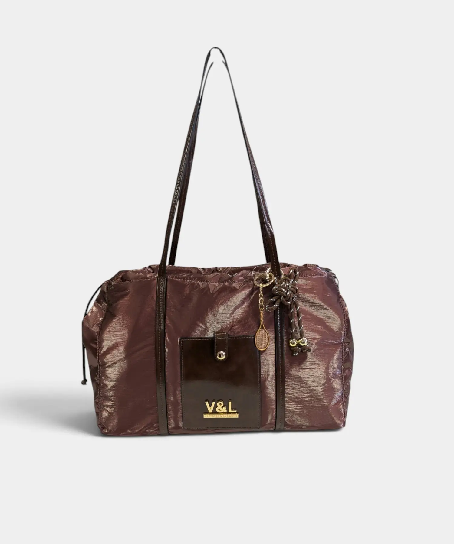 Bolso de hombro metalizado Cedro Victorio & Lucchino - Imagen 6