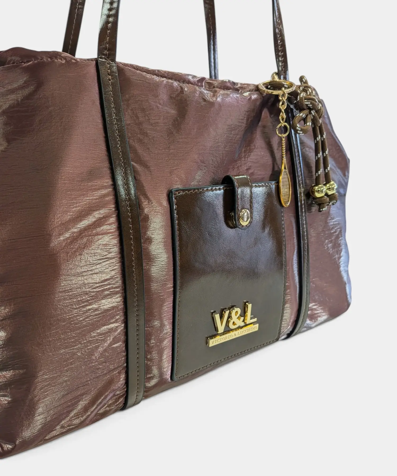 Bolso de hombro metalizado Cedro Victorio & Lucchino - Imagen 9