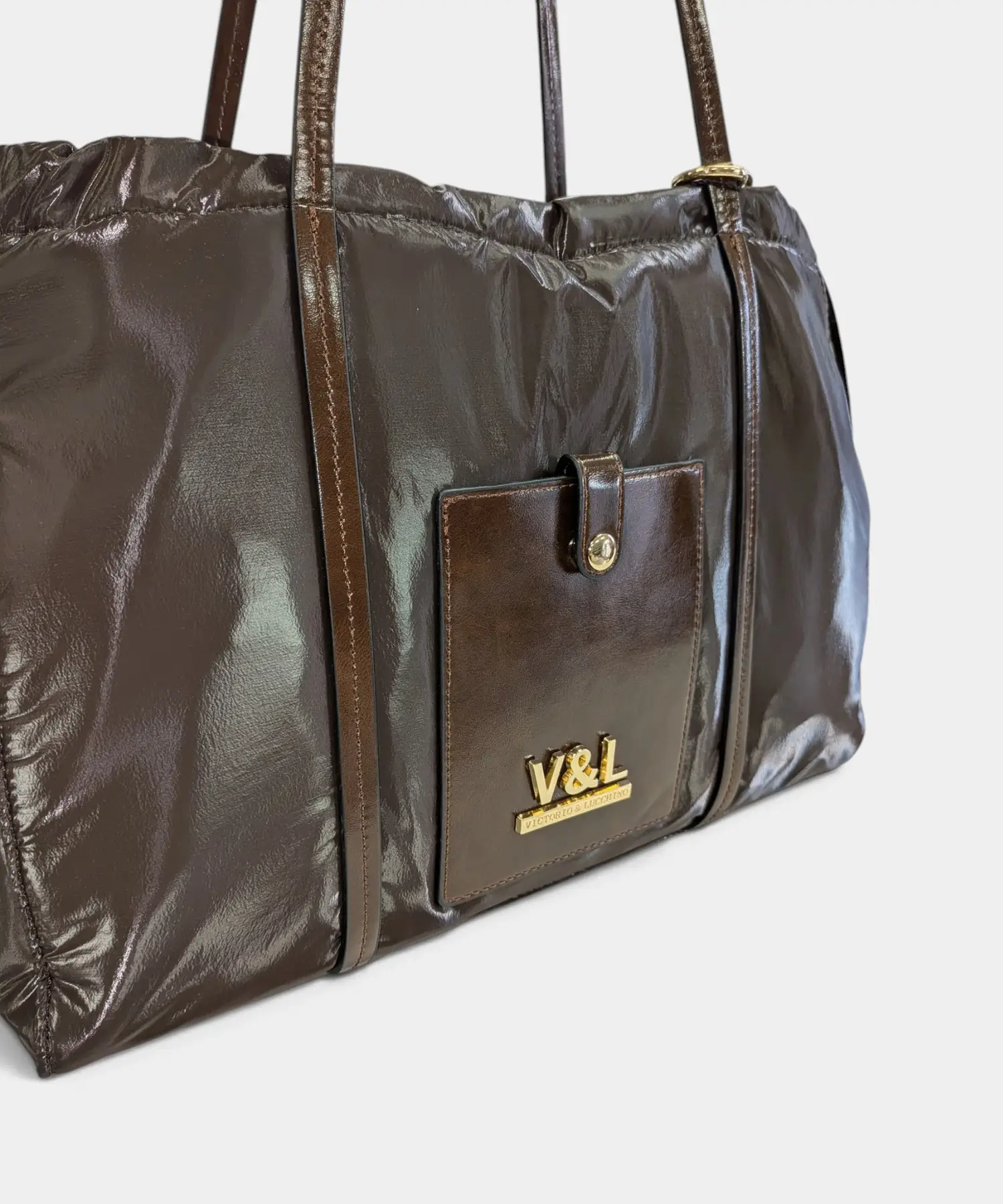 Bolso de hombro metalizado Cedro Victorio & Lucchino - Imagen 14