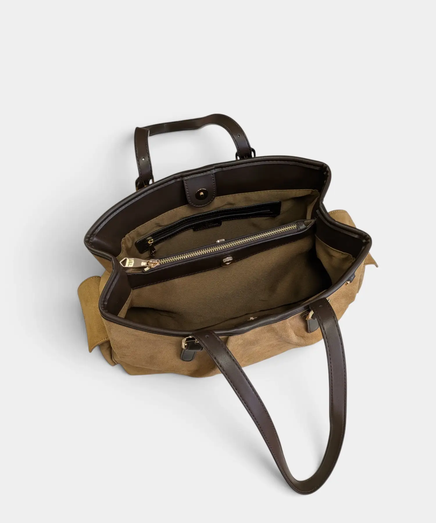 Bolso de hombro shopper Nogal Victorio & Lucchino - Imagen 3