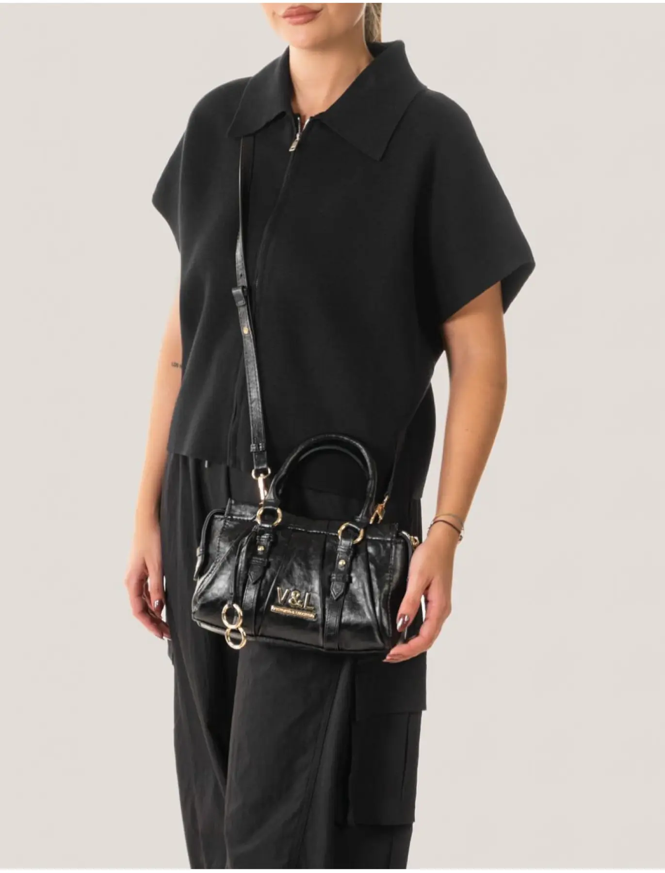 Mini bolso de mano con bandolera Olivo Victorio & Lucchino - Imagen 3