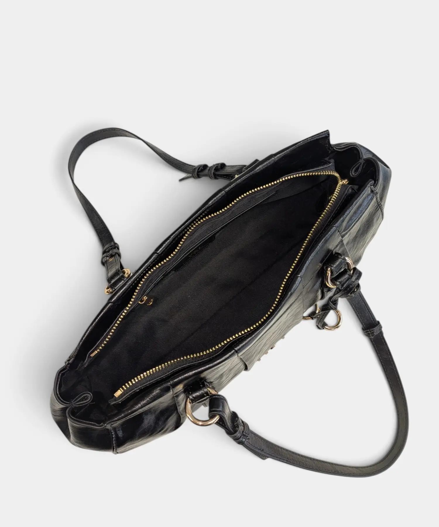 Bolso baguette Olivo Victorio & Lucchino Negro - Imagen 4