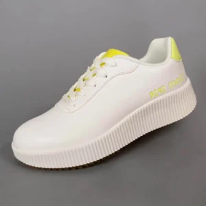 Zapatilla de mujer blanca y amarilla Pepe Moll SUN 241802