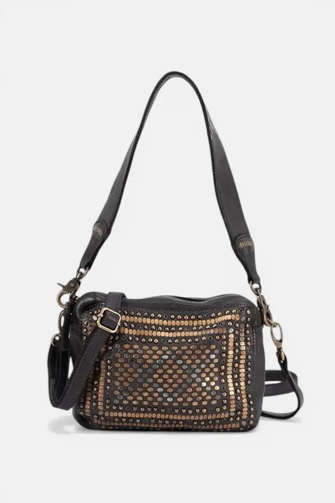 Bandolera de piel negra Lovington BIBA