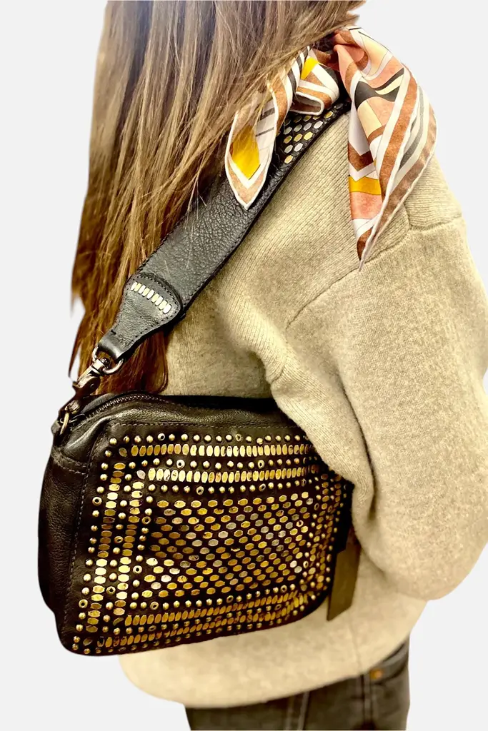 Bandolera de piel negra Lovington BIBA