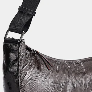 Bolso bandolera media luna acero