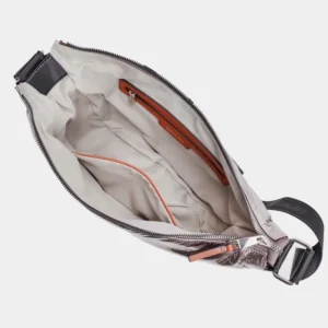 Bolso bandolera media luna acero