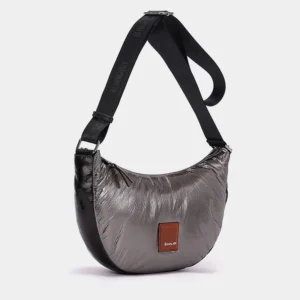 Bolso bandolera media luna acero
