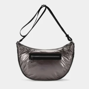 Bolso bandolera media luna acero