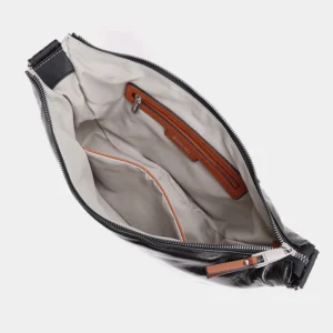 Bolso bandolera media luna negro