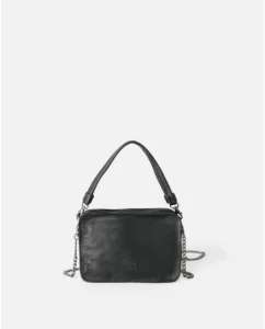 Bolso de hombro de piel Biba Logan aa negro frontal