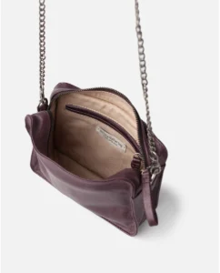Bolso de hombro de piel Biba Logan aa púrpura interior
