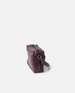 Bolso de hombro de piel Biba Logan aa púrpura lateral