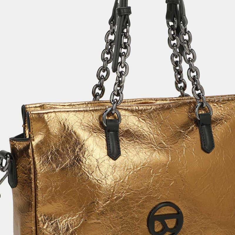 Bolso hombro camelia bronce