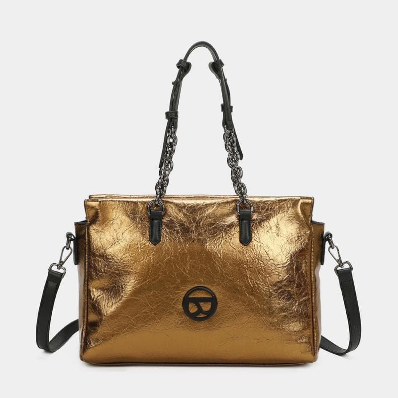 Bolso hombro camelia bronce