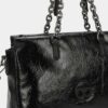 Bolso hombro camelia negro - Thumbnail Image 2