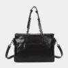 Bolso hombro camelia negro - Thumbnail Image 3