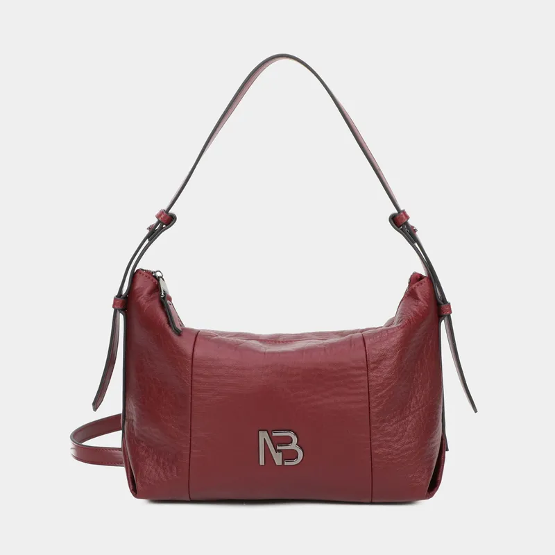 Bolso de hombro Marbella burdeos