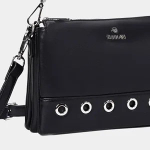 Bolso bandolera tres compartimentos negro - Thumbnail Image 4